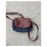 Etienne Aigner Navy & Chestnut Leather Designer