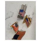 American Flag Pins including World Trade Center