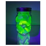 Jar of Sea Glass Mostly Uranium Glass