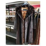 Ladies Long Fur Pea-Style Coat