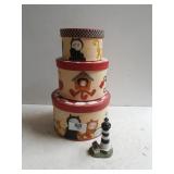 Decorative Cat Round Nesting Boxes, Small