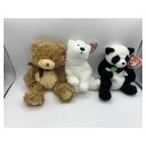 TY Beanie Babies Set Of 3 Bears