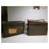 (2) Ammo Boxes - 1 W/fishing Weights