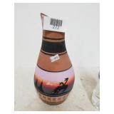 Signed Native American Clay Like Vase