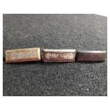 (3) Rectangular Pins - (2) Sterling Silver