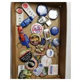 Vintage Pins, Keychains And More