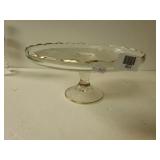 Footed Gold Trimmed Cake Plate