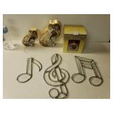 Musical Note Ornaments, Oil Lamp And Gift Boxes