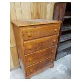 Vintage Upright Dresser With Contents To Include