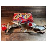 New Vintage Roller Skates With Box & Key