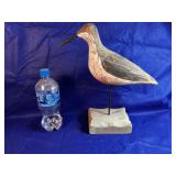 Hand Carved Shorebird On Stand