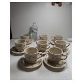 (8) Longaberger Red Woven Traditions Cups &