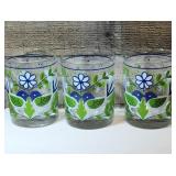 (A) 3-Love Bird drinking glasses. 4 1/2"