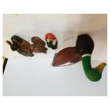 Wood Duck Decoy & Other Duck Figures