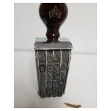 Vintage Number Stamp