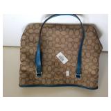Coach Teal/tan Purse