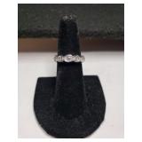 Ladies Multi-stone Sterling Silver Ring - Size 6