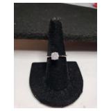 Ladies Sterling Silver Engagement-Style Ring -