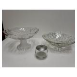 Footed Bowls And Sugar Bowl