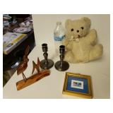 Baldwin Candlesticks,  Vintage Bear Rattle, World