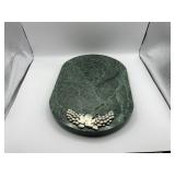 Granite Cutting Board With Silver Fruit Decor