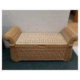 Wicker Like Bench With Storage