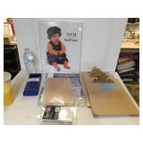 Clipboard,  Labels, Stationary, Box Frame And