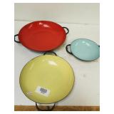 Vintage MCM Enamel Saute Pans