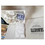 Winter Silhouette White Porcelain Deer