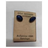 Ladies Blue Gemstone Stud Earrings