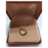 Ladies Gold Tone Heart Necklace