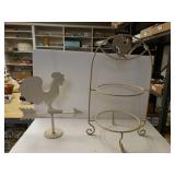Rooster Weathervane And Rooster Pie Cooling Stand