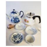 Blue Flowered Kettle, Corning Ware, Tea Kettle &