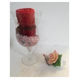 Porcelain Flower Night Light  Glass Stemware