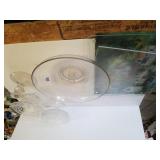 Assorted Glassware,  Cutting Trays