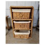 Small Wicker Drawer Stand - 24"×14"×12"