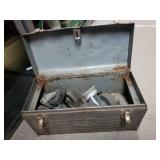 Vintage Metal Toolbox And Casters