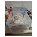 Small Storage Tote With Assorted Doilies
