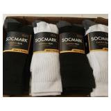 12 Pair Mens Size 10-13 Socmark Socks. New