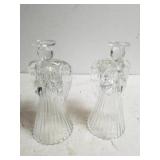 Glass Angel Candlestick Holders