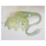 Vintage Slag Glass Swan Dish