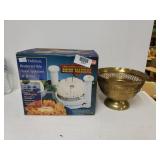 Gold Tone Bowl And Onion Machine