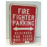 Firefighter Parking Sign