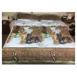 7x6+ Duck Blind Scene Light Blanket. USA made