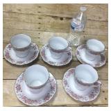 5 Remington Fine China by Red Sea Cup & Saucer