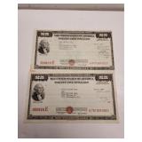 (2) Vintage Savings Bonds - March 1947 & 1949