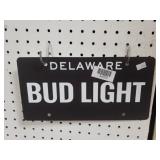 Black And White Delaware Bud Light License Plate