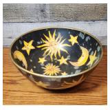 Hand painted Sun Star and Moon bowl