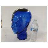 Cobalt Blue Glass Wig Head