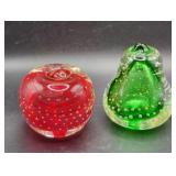 Glass Apple and Pear "controlled bubble" paper